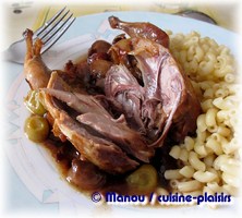 caille sauce pruneaux