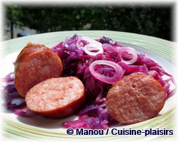 chou rouge saucisse fumee