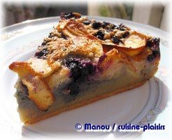 clafoutis pommes myrtilles