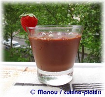 creme fraise chocolat agar-agar