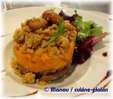 effiloche de canard marron foie gras