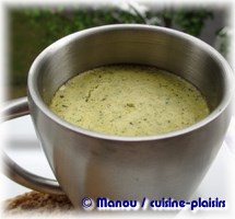 flan de courgette tasse