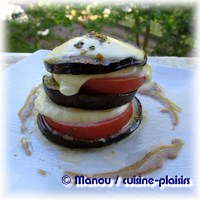 millefeuille aubergine tomate mozza