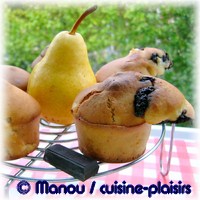 muffin poire chocolat