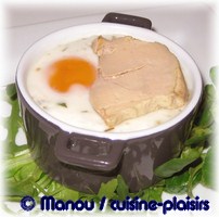 oeuf cocotte au foie gras