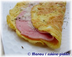 omelette au jambon