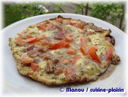 omelette chevre jambon