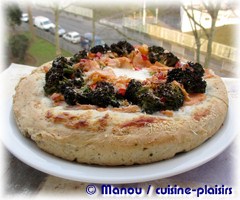 pizza saumon brocolis