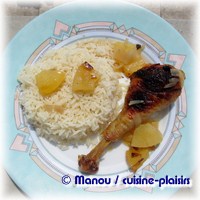 poulet curry et ananas