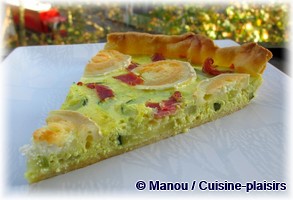 quiche courgette chevre bacon