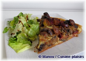 quiche saucisse courgette aubergine