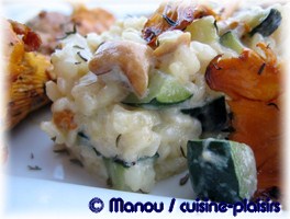 risotto courgette girolles