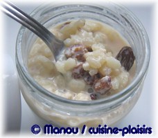 riz au lait rhum raisin