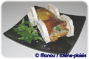 roulé de chèvre à la mache