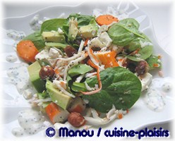 salade de jeunes pousses d'épinards