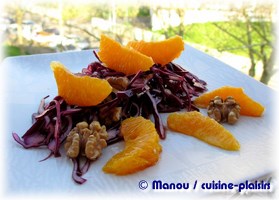 salade chou rouge orange