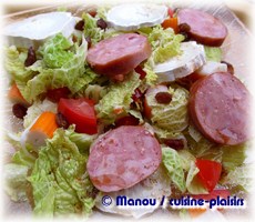 salade chou vert saucisse