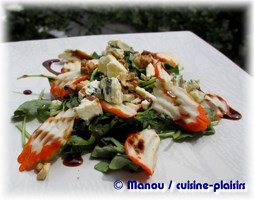 salade crabe roquefort noix