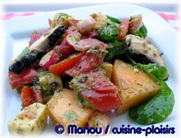 salade de melon au pesto