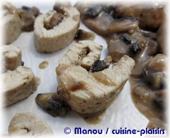 supreme de volaille farci aux champignons