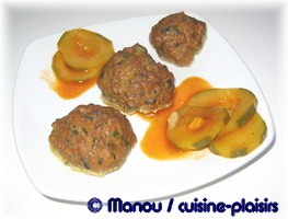 tajine de courgettes et ses boulettes