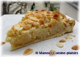 tarte poire amande crumble