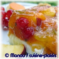 terrine de faisselle et ses fruits en gelee de verveine