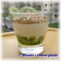 verrine kiwi yaourt avoine