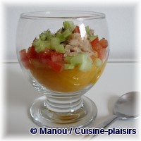 verrine peche thon brunoise legumes