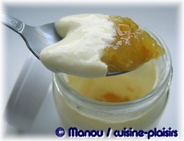 yaourt à lorange sur marmelade amère